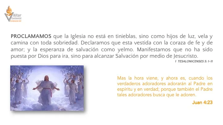 Lámina 3 de las proclamas del Altar Mundial de Adoración 24/7